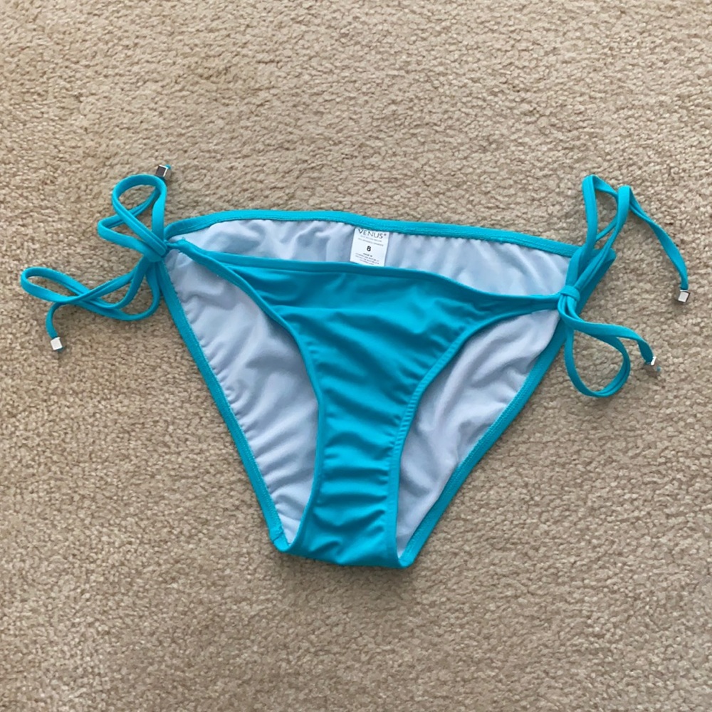Venus Aqua String Bikini Bottoms - Size 8